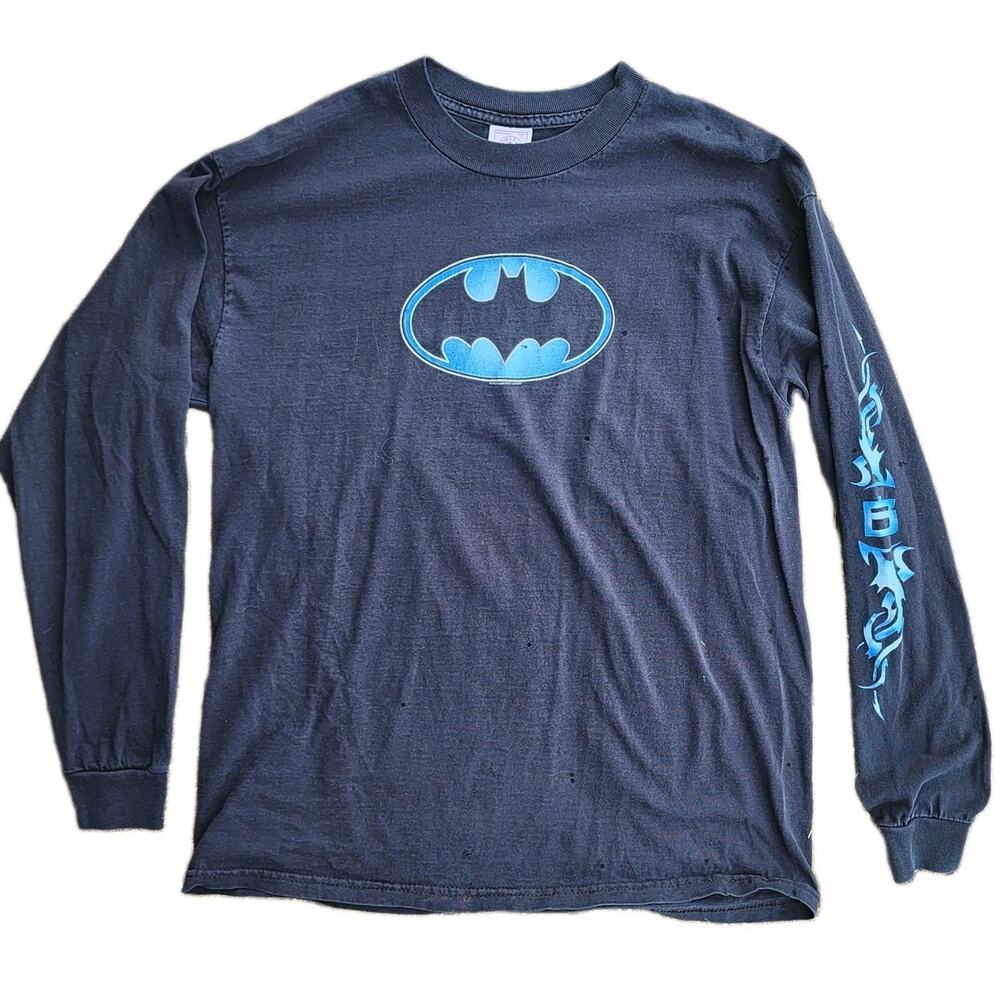 Vintage 2000 Delta Pro Batman DC Comics Long Sleeve Shirt Large L